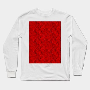 the red head wavy (bounding) Long Sleeve T-Shirt